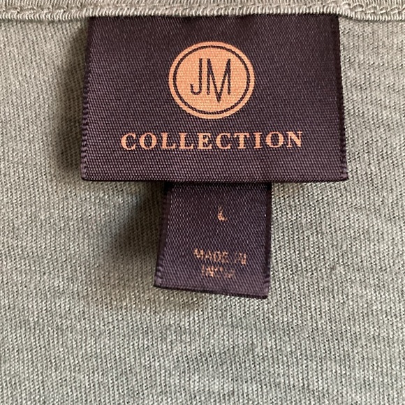 Women’s JM Collectible 3/4 sleeve cotton/lace top. Sage green, in great shape. - Picture 4 of 5